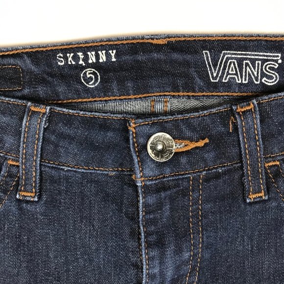 Vans Women's Skinny Jeans - Dark Blue - Picture 3 of 7